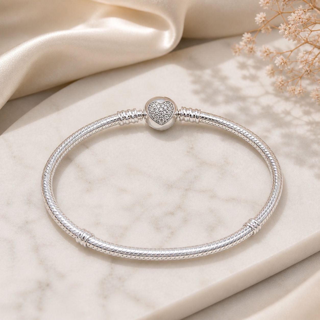 Pulsera Plata Corazon